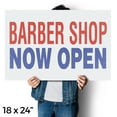 thumbnail image 4 of Barber Shop Now Open Vinyl Decal 18 Inch x 24 Inch Weatherproof Heavy-Duty Adhesive Backing | Salon Grand Opening, Walk-Ins Welcome, Business Ready | Made in USA, 4 of 6