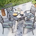 thumbnail image 5 of Outdoor Seat Cushion for Patio Furniture Dining Chair Pad Replacement, 18.5 x 16, Set of 2, Wide Stripes Blue, 5 of 7