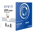 thumbnail image 1 of VIVO Gray 250ft Bulk Cat6, CCA Ethernet Cable, 23 AWG, UTP Pull Box, Cat-6 Wire, Indoor, Network Installations, 1 of 4