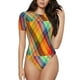 thumbnail image 1 of Balery Abstract Watercolors Tartan Body de cuello redondo de manga corta para mujer Tops de manga corta Tops básicos-XX-Large, 1 of 7