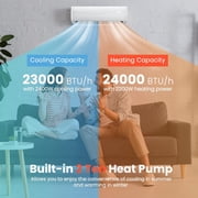 Spaco 24000 BTU 18.5 SEER2 208-230V Ductless Mini Split Air Conditioner and Heater, Inverter Air Conditioner Heat Pump System