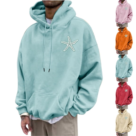 DIOAZUD Men's Hooded Pullover Comfy Casual Gym Hoodies Fall Winter Oversized Hoodie Workout Casual Sweatshirts with Pocket