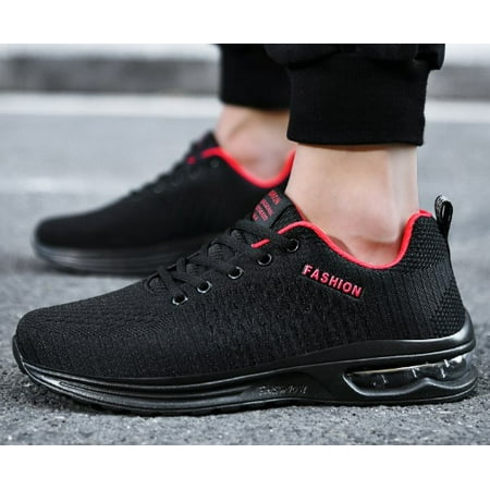 Sneakers for Men Mesh Running Sneakers Mens Sneakers Size 12 Black Non Slip Shoes for Men