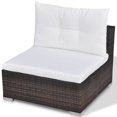 thumbnail image 5 of vidaXL 10 Piece Garden Lounge Set with Cushions Poly Rattan Brown, 5 of 5