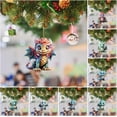 thumbnail image 3 of Adornos para árbol de Navidad, adornos colgantes para árbol de Navidad, dinosaurio, lindo gato navideño, colgante decorativo para árbol de Navidad, casa de campo, decoración para exteriores e interior, 3 of 7