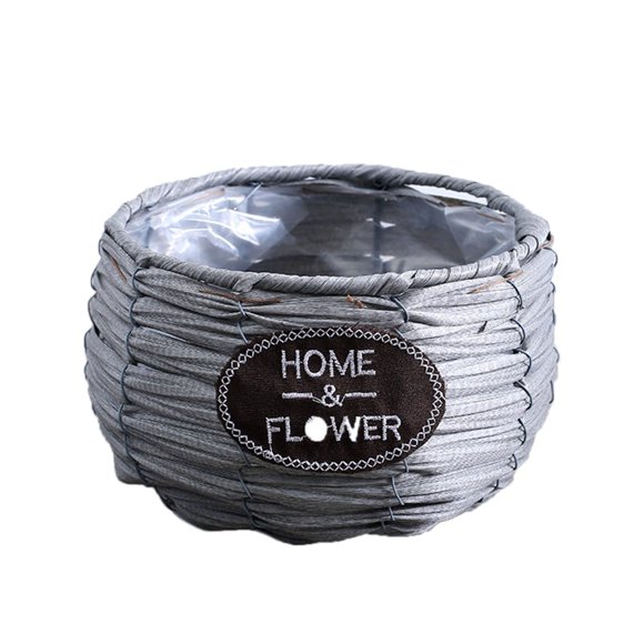 Planter Baskets Rattan Wicker Living Room Decorative Flower Pot With Plastic Liners Handmade Home Decoration Flowerpot
