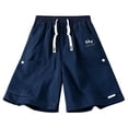 thumbnail image 6 of Boys Button Side‑Cargo Pocket Waist Shorts, Lightweight Loose Wide‑Leg Knee‑Length Casual Shorts for Big Kids, 6 of 6