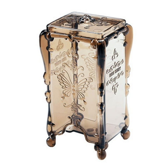 European Style Cotton Pads Holder Makeup Storage Box with Lid for Storing & Using Cotton Pads