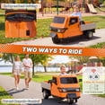 thumbnail image 6 of Electric Ride on Cars for Kids, 12V Licensed PIAGGIO Powered Ride on Toy with Parent Remote Control, Electric Car for Kids Ages 3-6 w/Music Player/LED Light/Safety Belt, Orange, 6 of 11