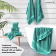 thumbnail image 3 of Juego de toallas de baño LANE LINEN, 16 unidades, 100% algodón, 600 g/m², verde azulado, 3 of 9