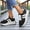 Black, variant on KEVCHE Womens Mesh Breathable Platform Dad Sneakers, Lightweight Non-Slip Travel Walking Shoes, Fashion Chunky Sole Casual Sports Shoes for Women
