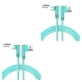 thumbnail image 2 of Youkk Fast Charging Cable Double Elbow Data Cord Replacement for Android Mobile Phone for Micro USB Interface Green 1M 2Set, 2 of 6