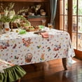 thumbnail image 3 of Easter Tablecloth, Fabric Spring Floral Easter Coloring Eggs Bunny Rectangle Table Cloth For Easter Dining Room Decorations, Waterproof Wrinkle Free Easter Tablecloth Rectangle 60 X 120 Table Cover, 3 of 6