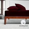 thumbnail image 2 of SCI Luxury 4PC Sheet set 800 Thread Count Bedsheets pure Egyptian Cotton Twin XL Size Sateen Weave Hotel Sheets Fits Mattress Upto 16" Inch Deep Pocket ( Wine ), 2 of 5