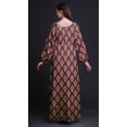 thumbnail image 3 of Bimba Moss Georgette Floral Damask Print Womenâ€™s Long Elastic Waist Casual Summer MaxiÂ&nbsp;Dress-Large, 3 of 5