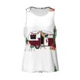 thumbnail image 4 of Easygdp Vintage Buffalo Plaid Christmas Camper Men's Tank Top, Sleeveless Muscle T Shirts, Breathable, Quick-Dry, Loose for Gym, Running, Fitness - Large, 4 of 9