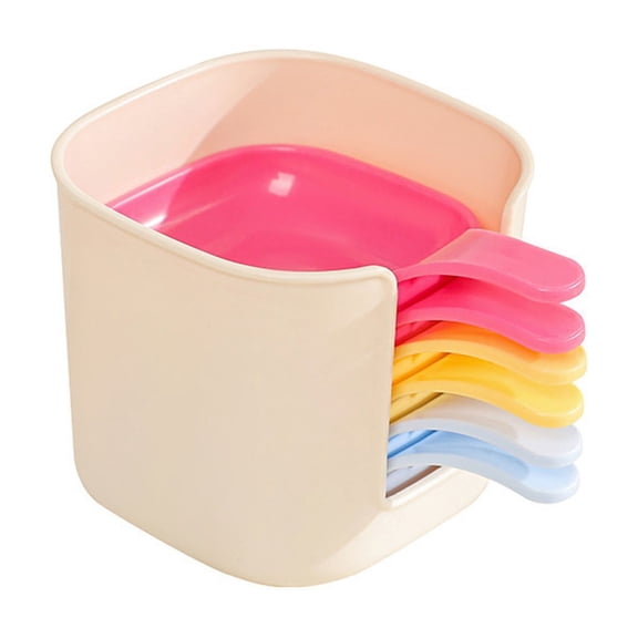 Set of 6 Mini Dipping Bowls with Handles - Small Serving Dishes for Sauces, Ketchup, Soy & Mustard - Includes Stackable Storage Container for Kitchen & Party Use
