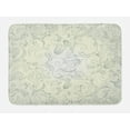 thumbnail image 1 of Nature Bath Mat, Delicate Blosssoms of Spring in Doodle Art Style with Little Birds, Non-Slip Plush Mat Bathroom Kitchen Laundry Room Decor, 29.5 X 17.5 Inches, Fern Green and Pale Green, Ambesonne, 1 of 2