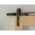 thumbnail image 2 of 78.75" Designer's Collection Flat Rail Hook Strap Rolling Door Hardware Kit, Oil Rubbed Bronze, 2 of 2