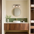 thumbnail image 4 of LNC Black & Gold 3-Light Bathroom Vanity Light with Clear Bell Glass Shades, Dimmable, 4 of 13