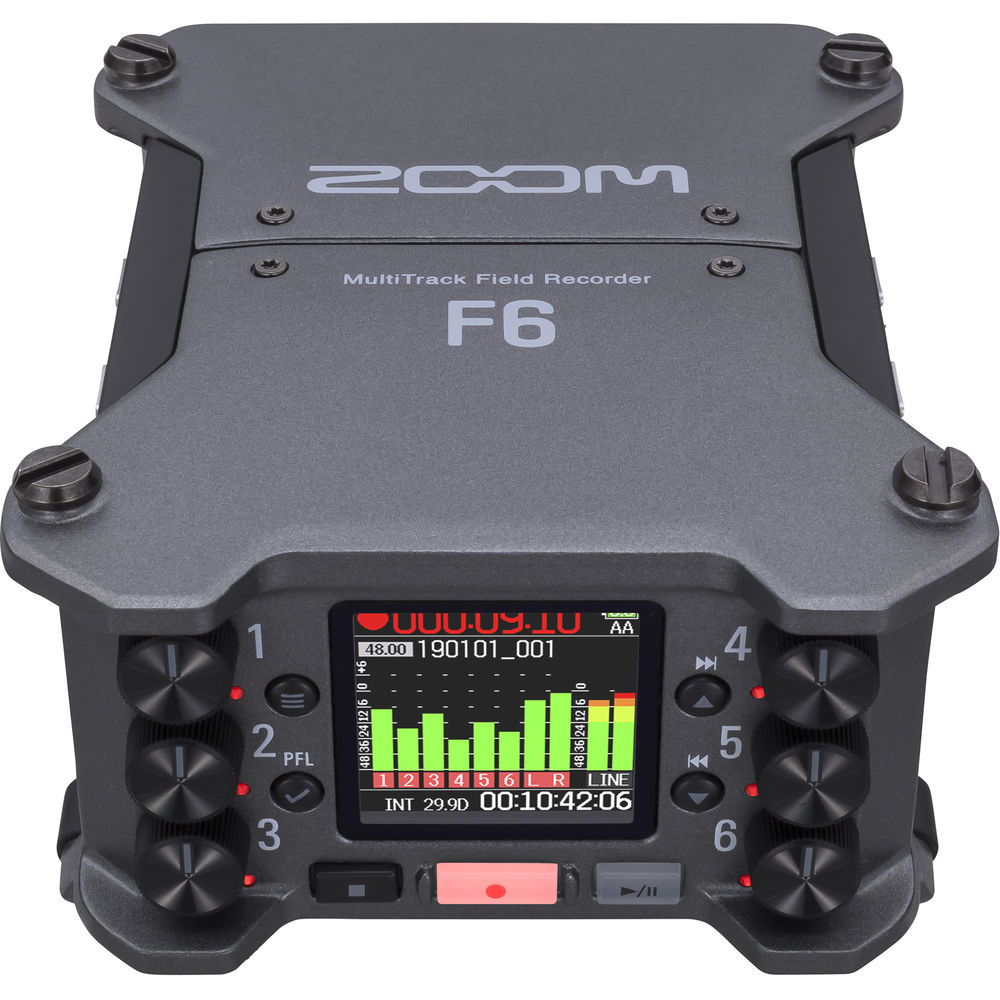 Zoom F6 Professional Field Audio Recorder Bundle with Accessories