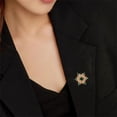 thumbnail image 2 of Small Marquise Rhinestone Flower Brooch Pins for Women Gold-Toned Fashion Crystal Cute Geometric  Corsage Brooches Lapel Pins Suit Dress Accessories Elegant Chic Christmas Banquet Jewelry, 2 of 10