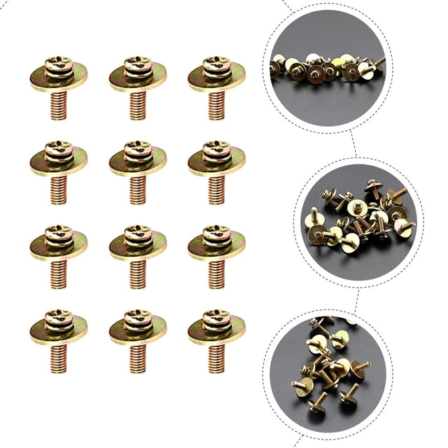 WEUVEB 20Ud Tornillos De Montaje Para En Batería Material Metálico Dorado