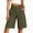 Army Green plus size bermuda shorts a1, variant on Women Plus Size Straight Leg Bermuda Pants High Waisted Casual Solid Shorts with Pockets Summer Active Workout Trousers Beach Lounge, Black 2XL