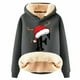 thumbnail image 1 of WILLBEST Sudadera Deportiva para Mujer, con Estampado de Letras Navideñas, Estilo Sudadera con Capucha, de Lana, Cálida, Ideal para El Invierno 995 XXX-Grande, 1 of 4
