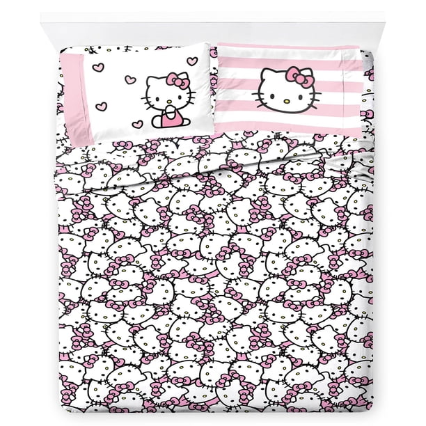 Juego de sábanas Jay Franco Hello Kitty Ultrasoft Queen de 4 piezas