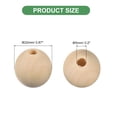 thumbnail image 2 of 30Pack 22mm Natural Wood Spacer Beads, 5mm Large Hole Unfinished Round Wooden Beads, 2 of 6