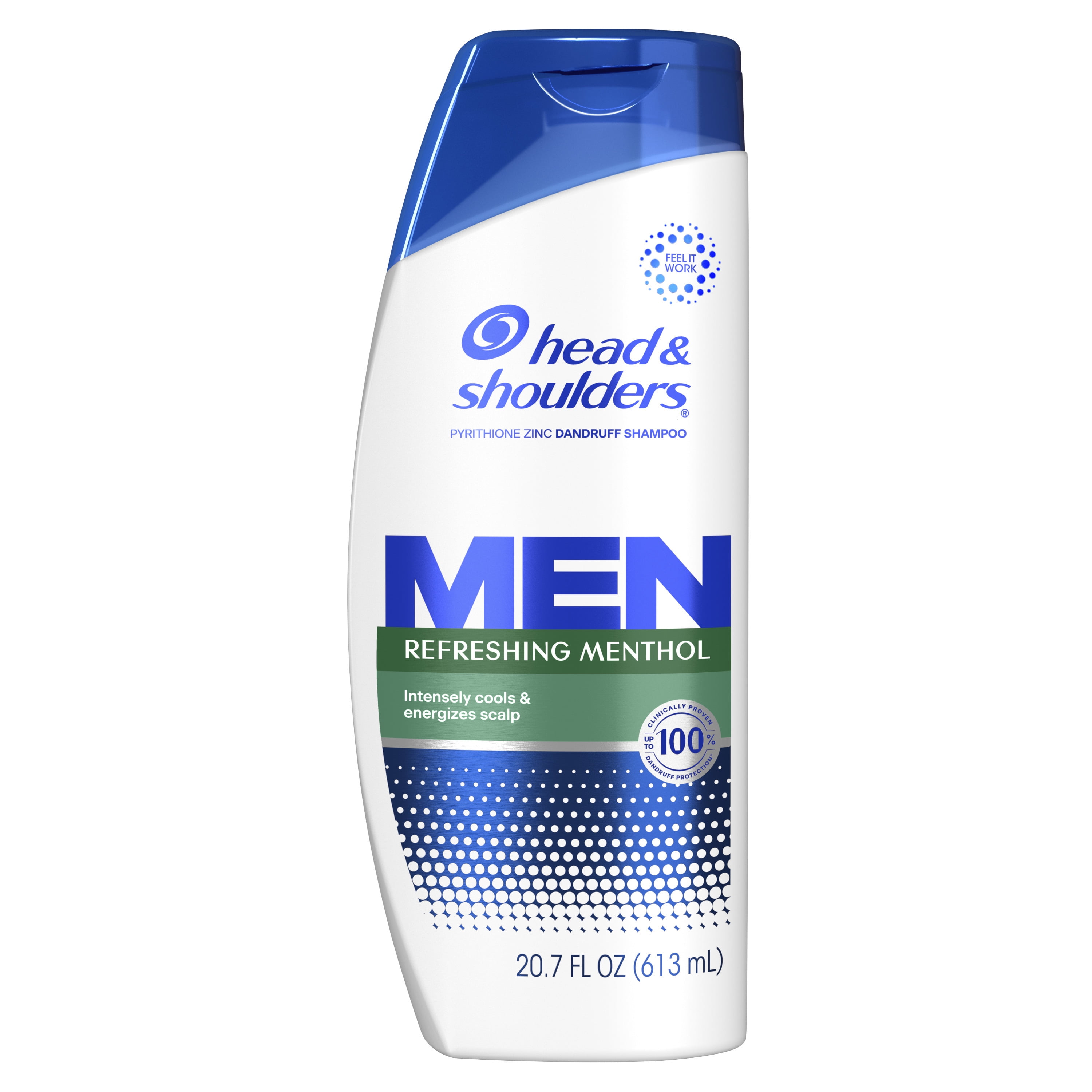 Head and Mens Dandruff Shampoo, Refreshing Menthol, 20.7 oz Walmart.com