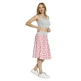 thumbnail image 4 of Women's Spring Bunch of Fresh Flowers A-line Printed Skirt Casual Wear, 2XL, White Pink Pale Green, by Ambesonne, 4 of 6