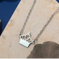 thumbnail image 2 of Qiamni Stainless steel double hole Queen Crown Necklace personality retro design stylish crown pendant necklace, 2 of 4
