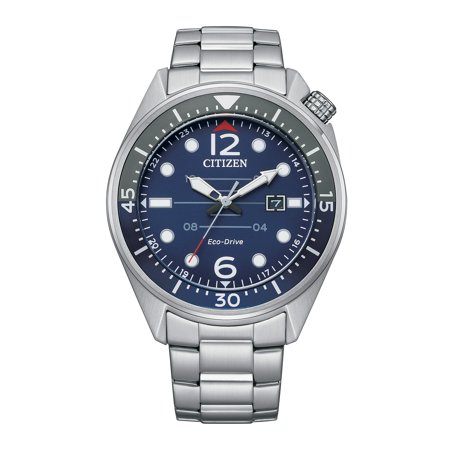 Citizen Men's Eco-Drive Stainless Steel Aviator-Style Blue Dial Watch - AW1716-83L