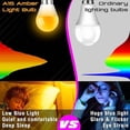 thumbnail image 7 of E26 1800K Amber Warm Sleep Light Bulb, 40W Equivalent, Blue Light Blocking, 3W Mood Soothing Night Bulb, Non-Dimmable, 2 Pack, 7 of 7