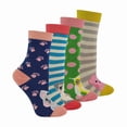 thumbnail image 1 of Miss Sparrow - 4 Pack Girls Bamboo Socks | Kids Novelty Animal Pattern Socks in a Gift Box, 1 of 2