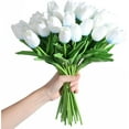 thumbnail image 2 of Yoyauz Artificial Flowers 15 Pcs Faux Tulips PU Real Touch Fake Flowers for Home Office Wedding Decor Arrangement Bouquet Faux Flowers for Decoration, 2 of 5