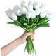 thumbnail image 3 of 15 tulipanes artificiales de seda de tacto real para decoración del hogar, Día de la Madre, primavera, boda, ramos, arreglos florales., 3 of 8