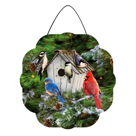 Custom Decor Hang Around - Winter Birdhouse (Best Place To Hang A Birdhouse)