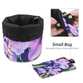 thumbnail image 4 of PhooArto Travel Cosmetic Bags Barrel Makeup Bag, Multifunctional Toiletry Bucket Bags Round Organizer Storage Pocket, Purple Orchid Pattern, 4 of 6