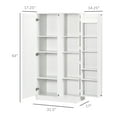 thumbnail image 3 of White 14 Freestanding Kitchen Cupboard With 2 Doors, Adjustable Shelves, Large Storage For Dining & Living Room Pantry Cabinet, 14, White, Creates More, 3 of 6
