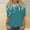 Green, variant on Sakmal Ladies Tops and Blouses Elbow-Length Blue Graphic Crew Neck T-Shirts Womens Shirts