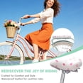 thumbnail image 2 of Ambifirner 24" Cruiser Bike - Shimano Single-Speed & Dual V-Brakes - Retro Steel Frame for Women with Brown Leather Saddle (Ocean Teal, 85% Pre-Assembled), 2 of 8