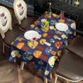 thumbnail image 2 of Colorful Spotted Mushroom Dark Blue Pattern Rectangle Tablecloth 60"x120",Waterproof Polyester Rectangle Table Cloth, Wipeable Spillproof Polyester Tablecloth for Dining, Camping, Indoor and Outdoor, 2 of 6
