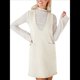thumbnail image 1 of Vestido Corto de Punto Liso Sin Mangas con Cuello en V y Bolsillos para Mujer Albaricoque M, 1 of 10