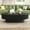 Black, variant on Harper & Bright Designs Wood Fluted Coffee Table, Modern Drum End Table, Oval Center Table with Sturdy Base for Living Room, Black