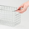 thumbnail image 5 of mDesign Metal Wire Food Organizer Basket with Built-In Handles, 4 Pack, Chrome, 5 of 9