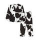 thumbnail image 1 of Fotbe Cow Skin 2 Conjunto de Pijama de Manga Larga para Mujer con Estampado, Ropa de Dormir de 2 Piezas, Conjunto de Casa Suave y Cómodo con Bolsillos-Medium, 1 of 7