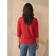 thumbnail image 2 of Ellos Plus Size Lightweight Fine Knit Relaxed V-Neck Boxy Cardigan, 2 of 6